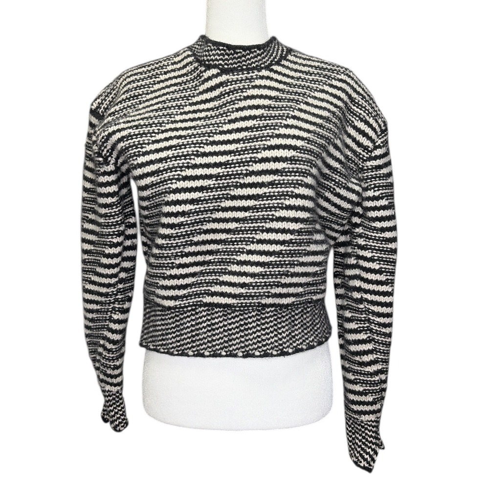 Rag Bone Willow Striped Mock Neck Knit Sweater Women Size S‎